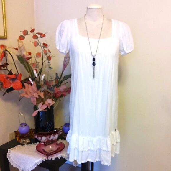 Vintage NEW sandwich jewellery Gray Beads Pendant VTG Silver Long Necklace - Picture 6 of 8